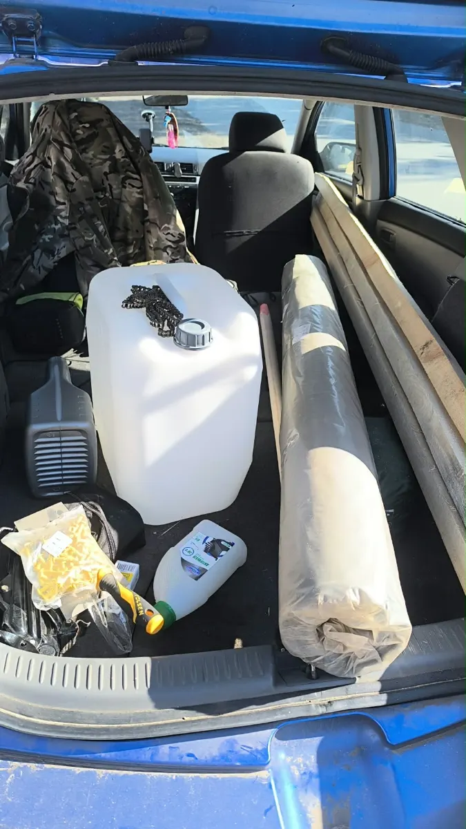 Car loaded for the trip